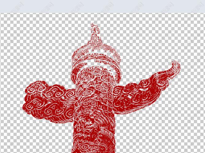 原创建线描天安门华表中国城市png原始素材版权可商用