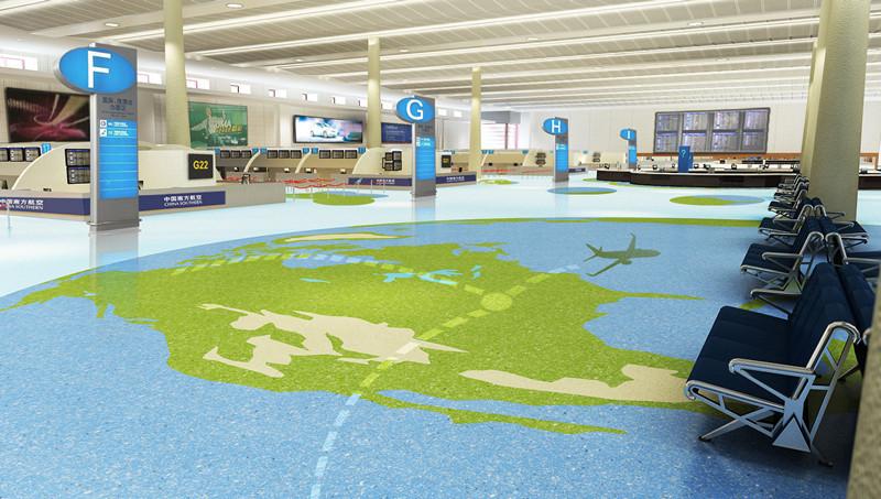 机场航站楼大厅地面材料选择设计方案