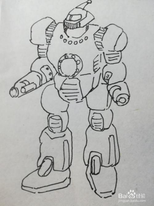 今天和大家分享一下画科幻战斗机器人的简笔画过程,希望大家喜欢.