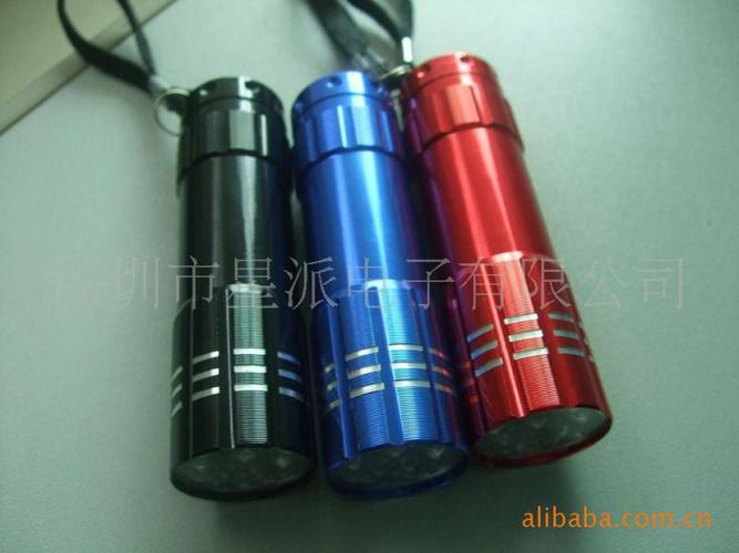 厂家直销超亮9led金属手电筒 户外照明强光手电筒 自行车led车灯