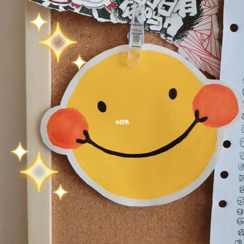 diy|√10min超级简单又治愈的笑脸卡片教程_治愈_马克