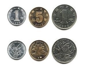 一角硬币上有什么花的图案?