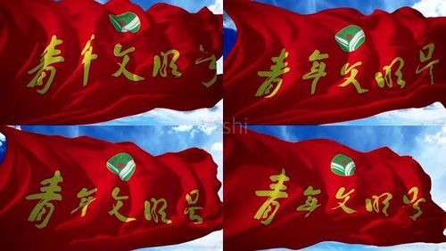 青年文明号旗帜飘扬共青团团委