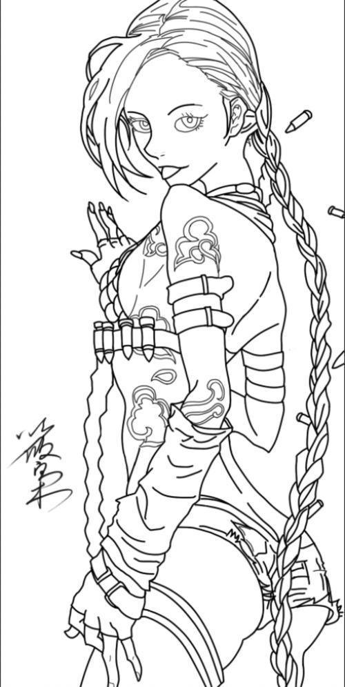 英雄联盟金克丝板绘