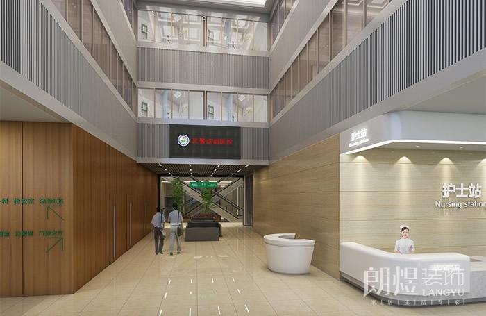 成都武警医院装修门厅过道装修效果图