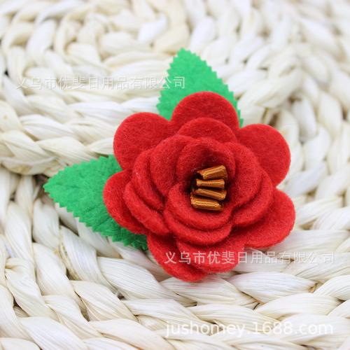 绿色无纺布叶子 布艺叶子 花朵家居点缀 节庆装饰 diy布艺手工