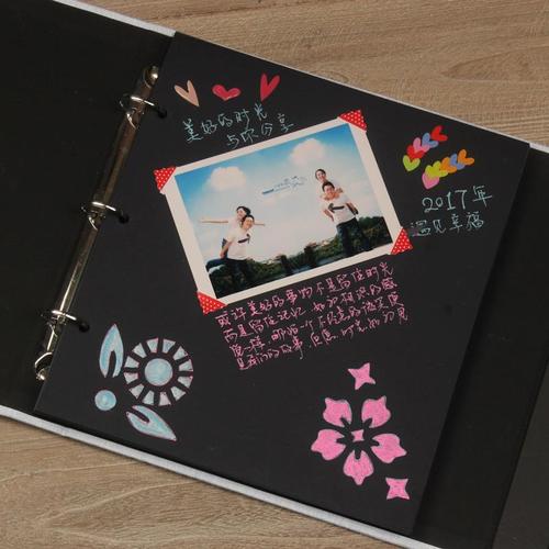 简约回忆录记忆可以照片贴diy的儿童时光文艺情侣相册手工本子
