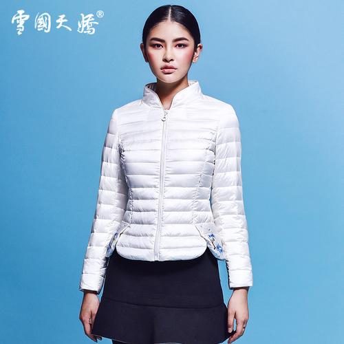 修身轻薄国风女短款时尚秋冬羽绒服民族 雪国天娇