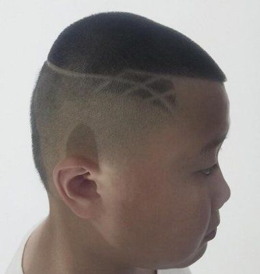 儿童线条雕刻发型图片 发型雕刻线条