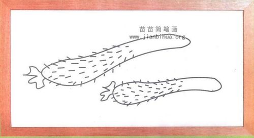 黄瓜简笔画怎么画图解