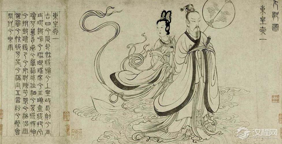 屈原九歌与张渥九歌图卷