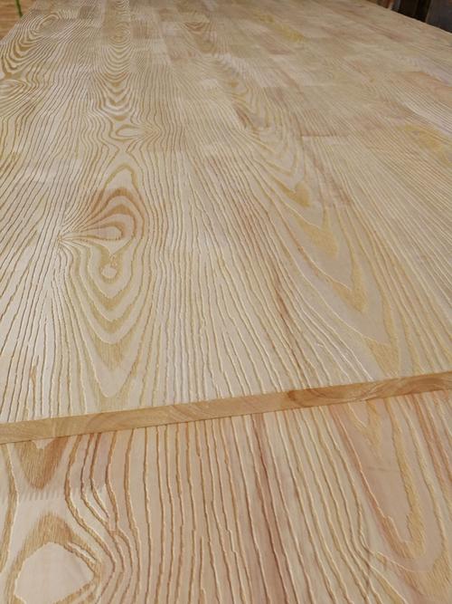 橡胶木水曲柳压纹指接板e0级实木集成板家具板直接板原木橡木板材