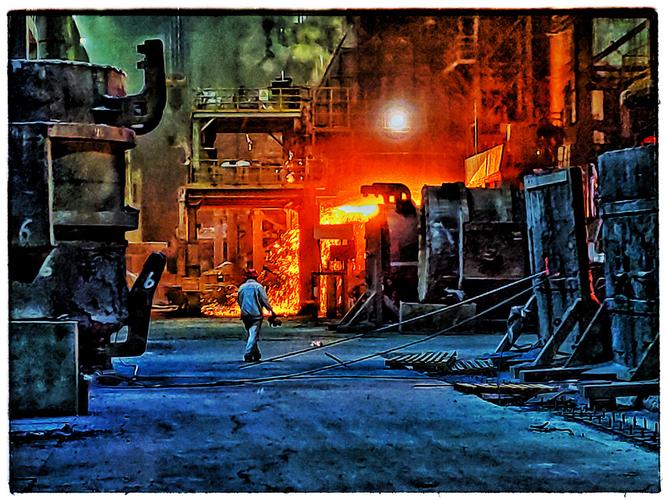钢厂掠影【手机拍】 - 中国工业摄影网-中国工业摄影协会官方网站!