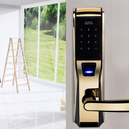 雅洁智能指纹锁家用防盗门密码锁门锁智能锁电子门锁aj2021-01