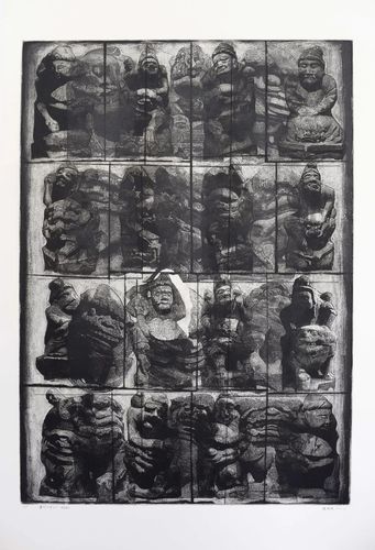 《叠印大师之三》overlay printing master 118cm×84cm 综合材料版画