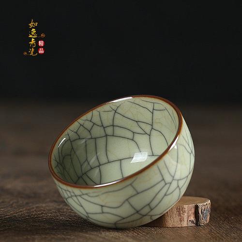 手工传世青瓷王文哥窑龙泉窑龙泉品茗杯