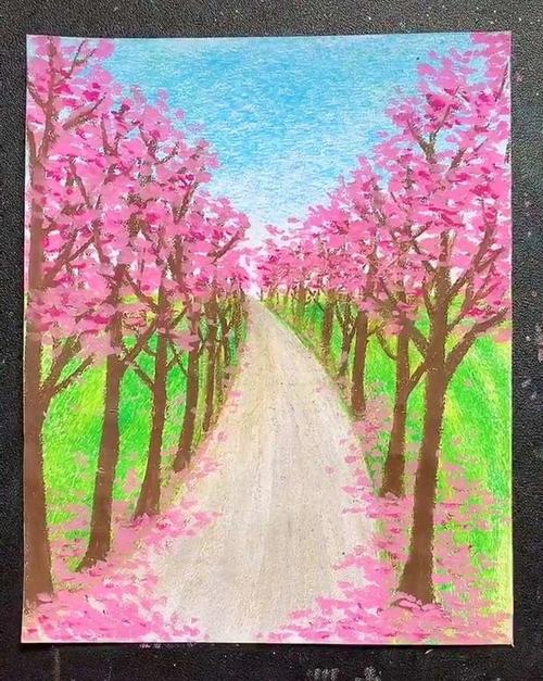 大班美术—画春天