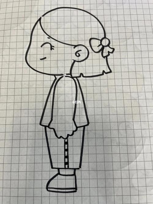 今天的人体侧面_简笔画_教程_儿童画_线稿_简笔画教程