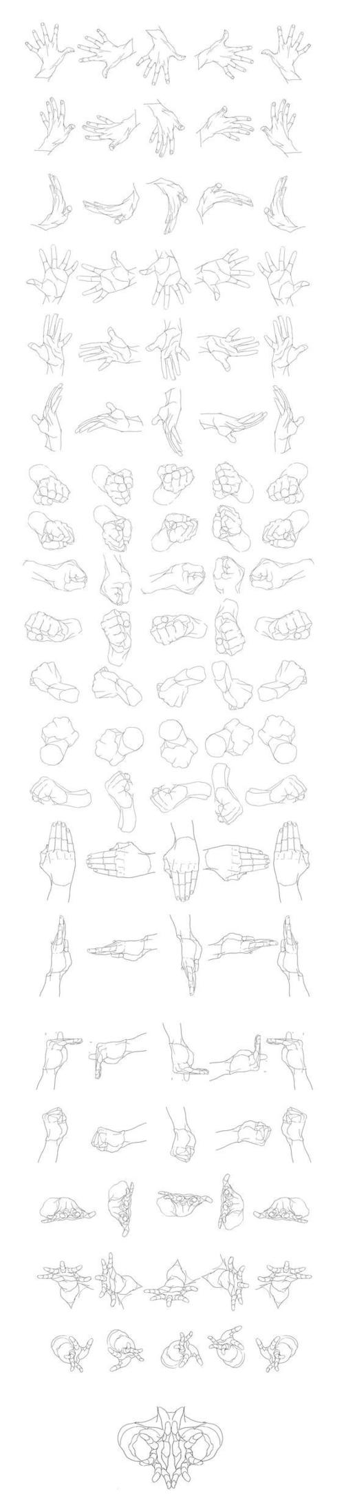 动漫人物手的画法及涨势借鉴