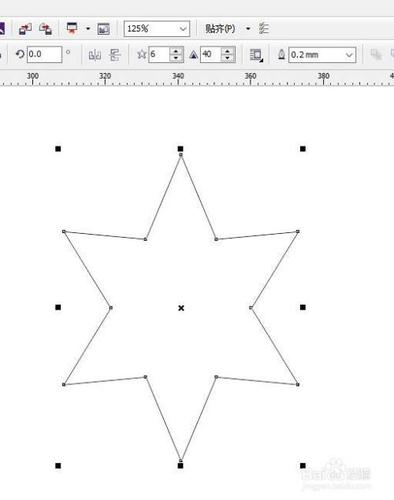 coreldraw如何快速画出一个六角星?