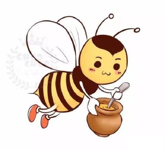 小蜜蜂采蜂蜜简笔画