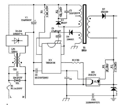 thx203h系列数字卫星接收机电源原理与检修