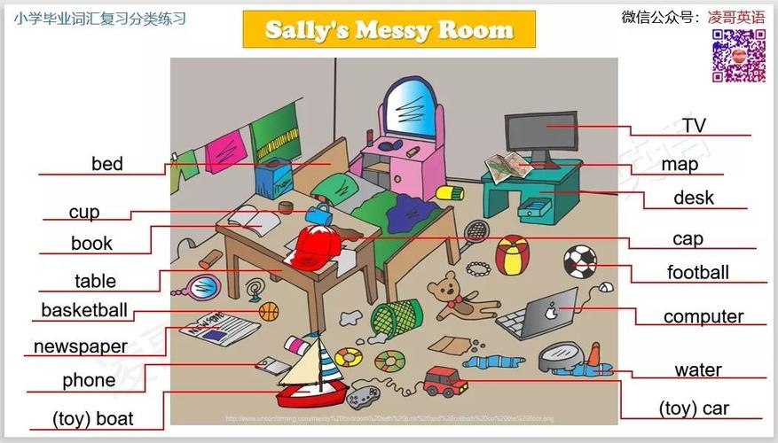 小学毕业词汇复习分类练习12:sally"s messy room