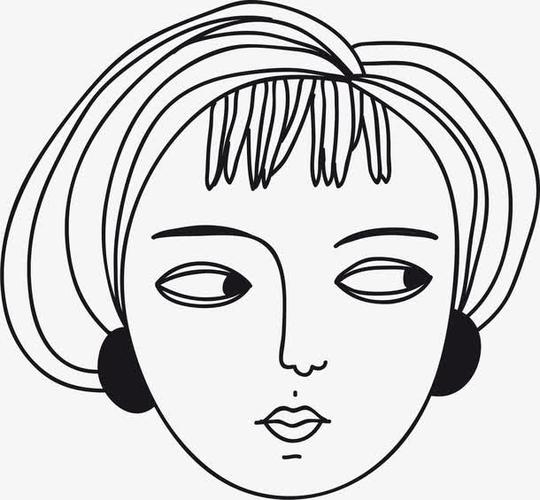 手绘美女头像