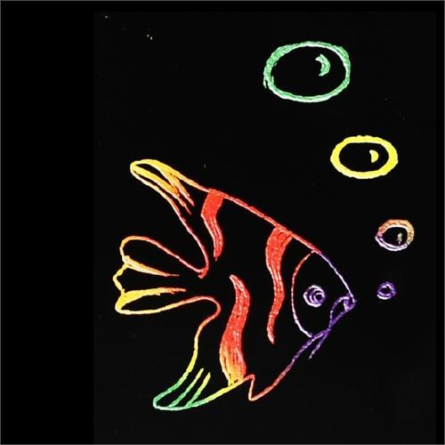 刮画简笔画卡通