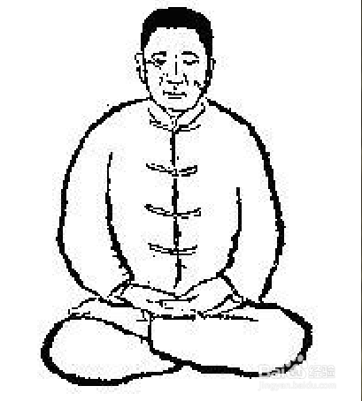 老和尚打坐简笔画