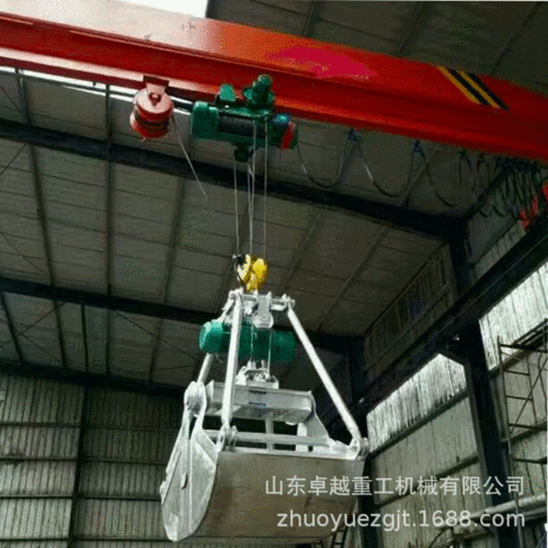 5吨单梁抓斗起重机 抓酒糟5吨行吊 3吨不锈钢抓斗起重