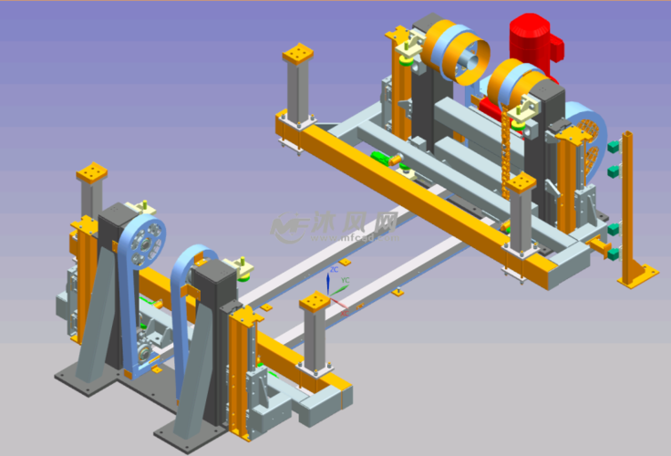 链条式升降机-轴测图