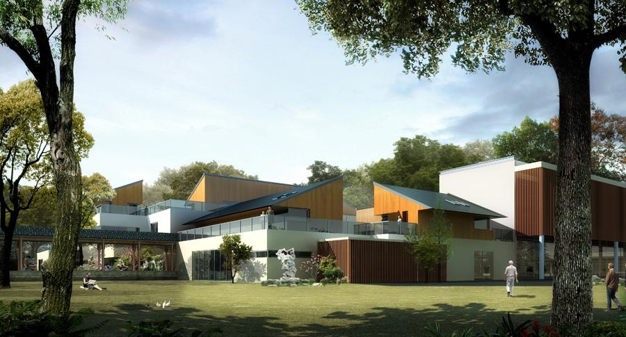 11max建筑效果图模型室外鸟瞰景观单体建筑max模型