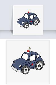 警车治安巡逻车插画版权可商用