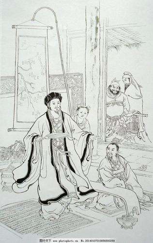 诸葛亮三顾茅庐简笔画