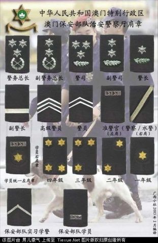 澳门特别行政区警察警衔