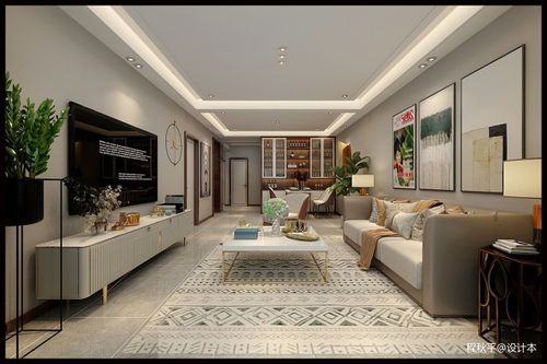 22万元三居136平米装修案例_效果图 - 玉龙湾无主灯