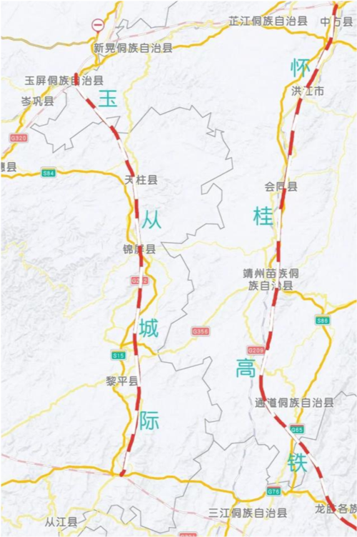 怀桂高铁确定走西线,贵州黔东南玉从城际铁路基本可以