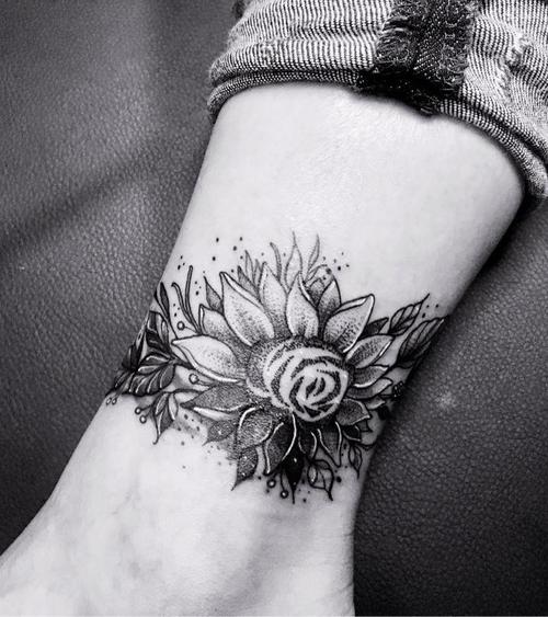 脚踝旧图遮盖_纹身图案手稿图片_千代的纹身作品集