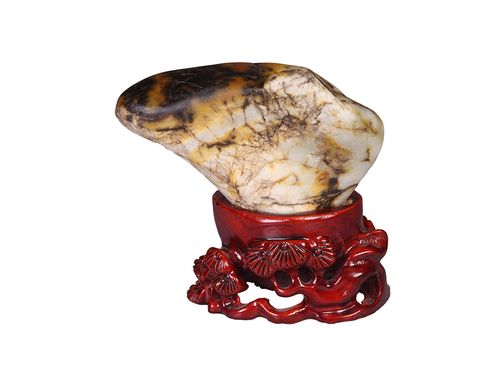 和田玉籽料"蛇头"奇石