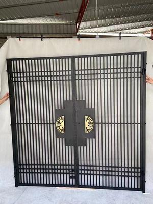铁艺百叶大门庭院门别墅入户农村小院单双开门不锈钢围栏户外铁门