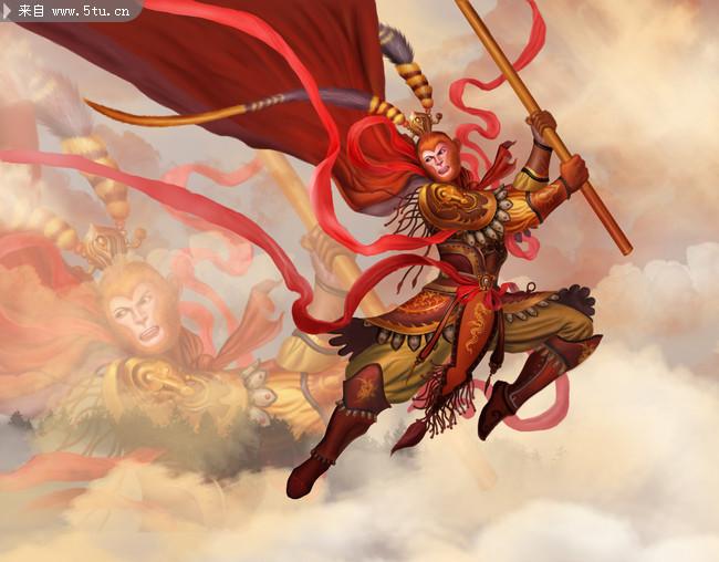 ps鼠绘孙悟空图片齐天大圣卡通画