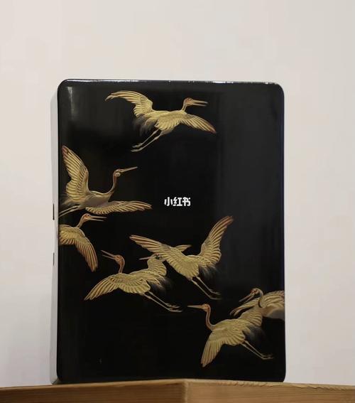 大漆 金莳绘_收纳盒_日本_茶道_手绘_金莳绘_家居家装