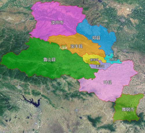 12张地形图,快速了解河南省平顶山各市辖区县市