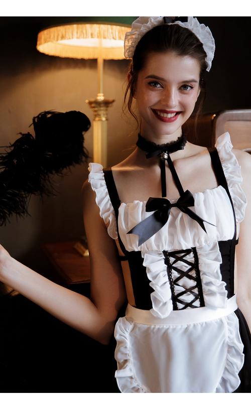 悦丽高端荷叶边厨娘女佣情趣睡衣诱惑火辣萝莉女仆情趣制服yl2251