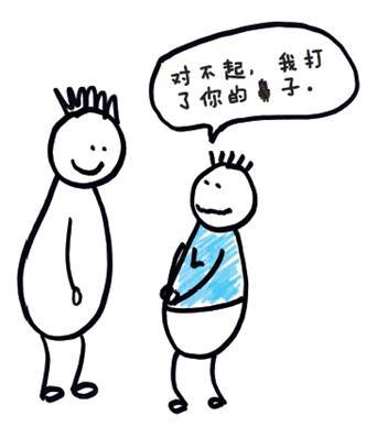 表示歉意的人简笔画