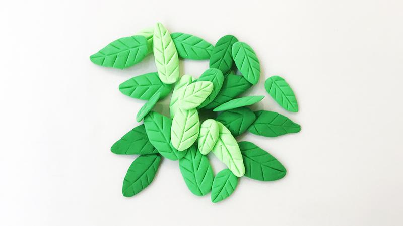 用超轻粘土怎么做树叶