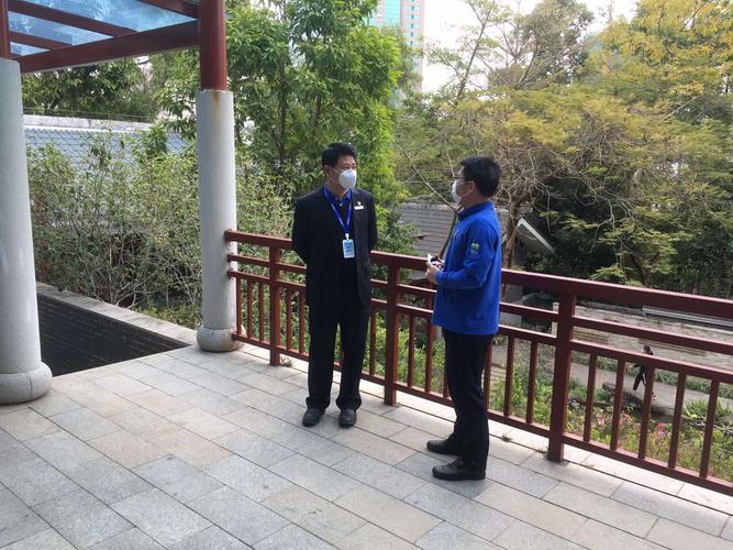 市公园管理中心何涛主任到南山公园检查督导防疫措施落实情况工作