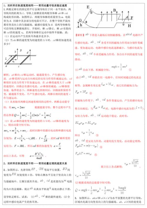高考物理电磁感应双杆模型答案
