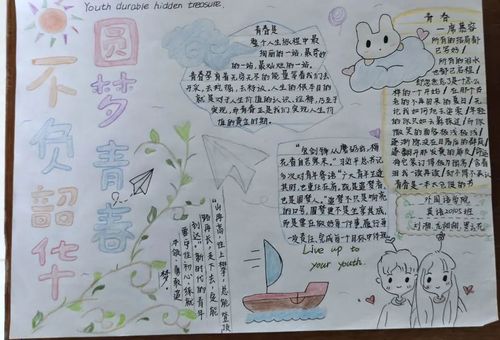 "不负韶华,圆梦青春"心灵手抄报活动